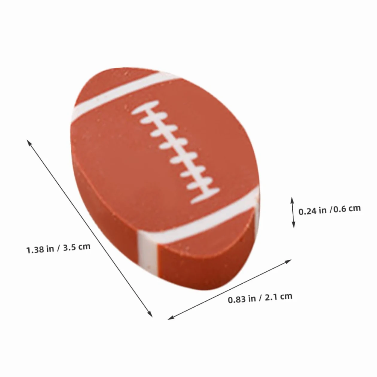 100 Gomme da Cancellare a Forma di Rugby in Tpr Marrone, Resistenti All'usura Design Creativo e Adorabile, per Studenti e Giochi su Tavolo Studio
