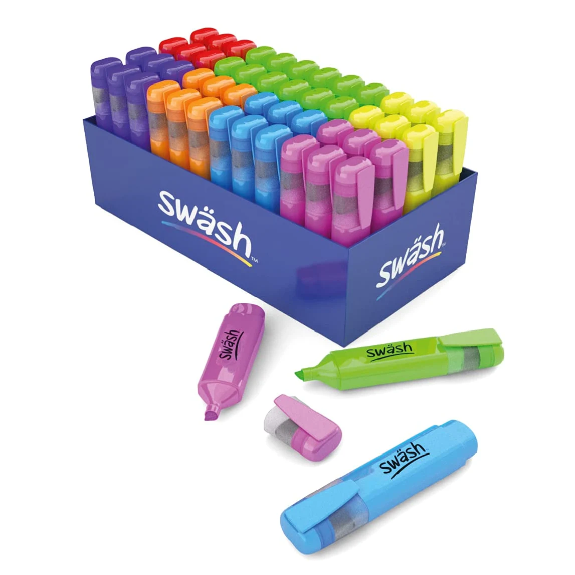 Evidenziatori premium colori assortiti, confezione da 48
