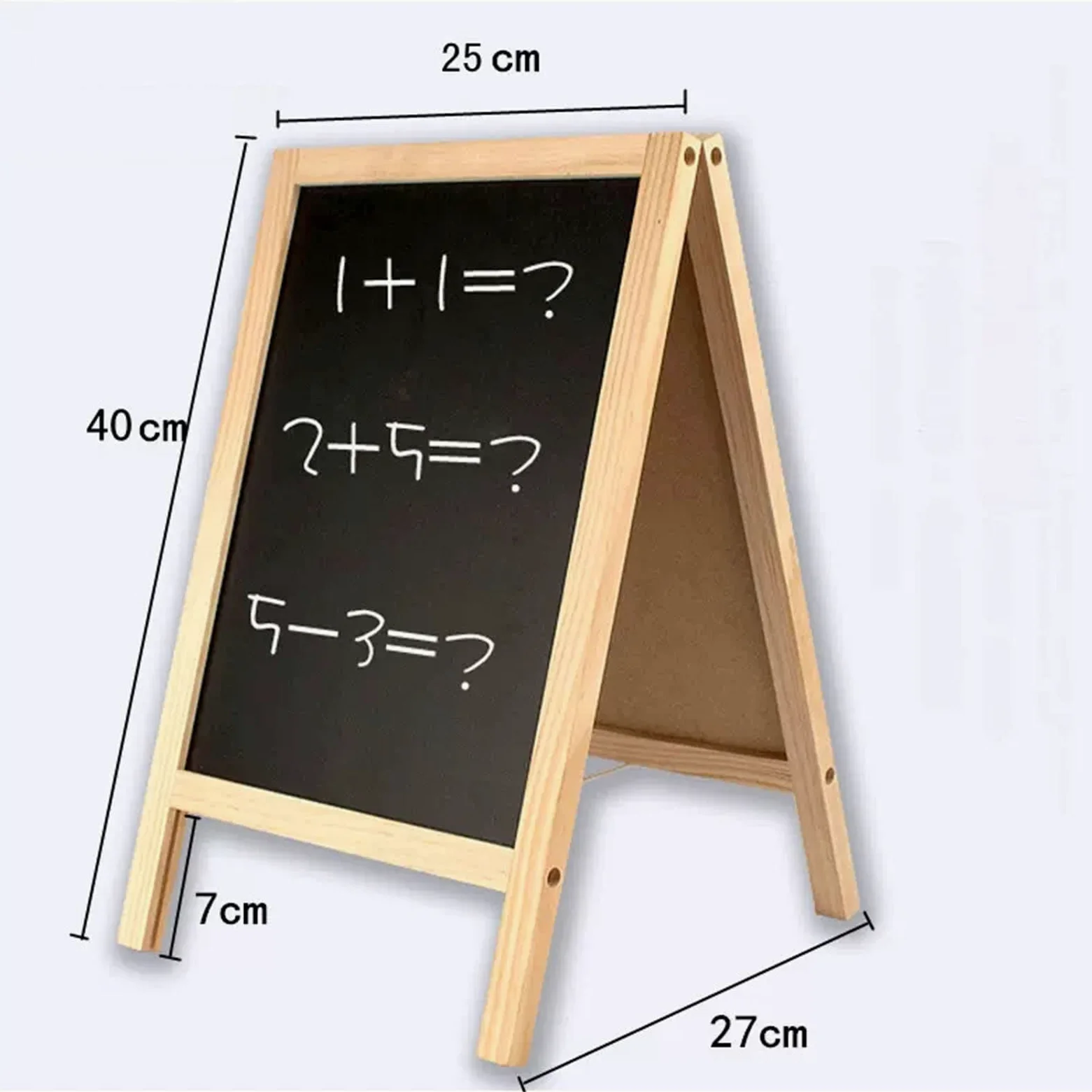 Lavagna Piccola da Tavolo Insegna A Doppia Faccia in Legno A-Frame Lavagna Lavagna Decorativa Lavagna per Menu per Matrimoni, Bar, Affari (Size : 25x40cm)