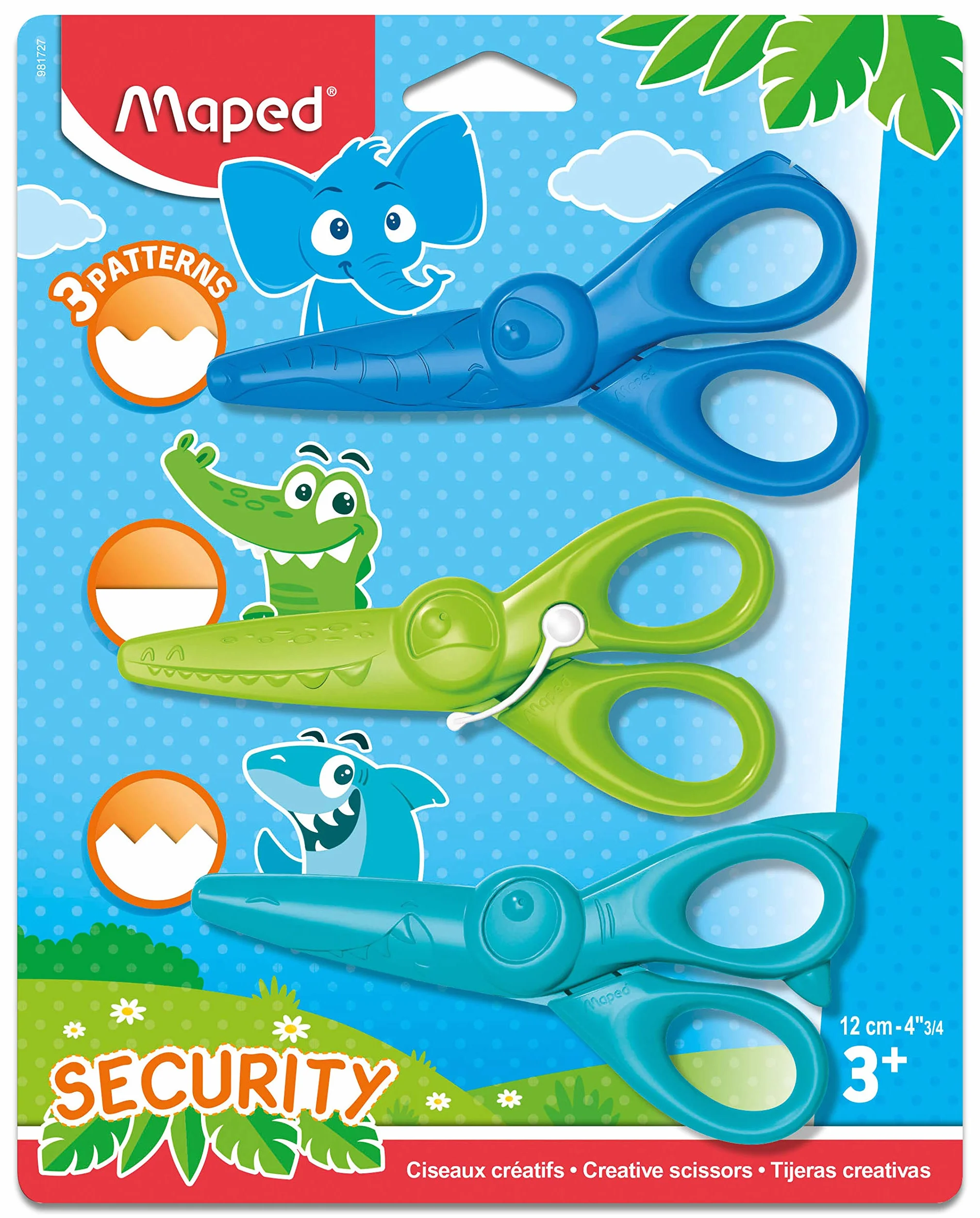 MAPED Forbici Kidicraft 12cm Blister X3