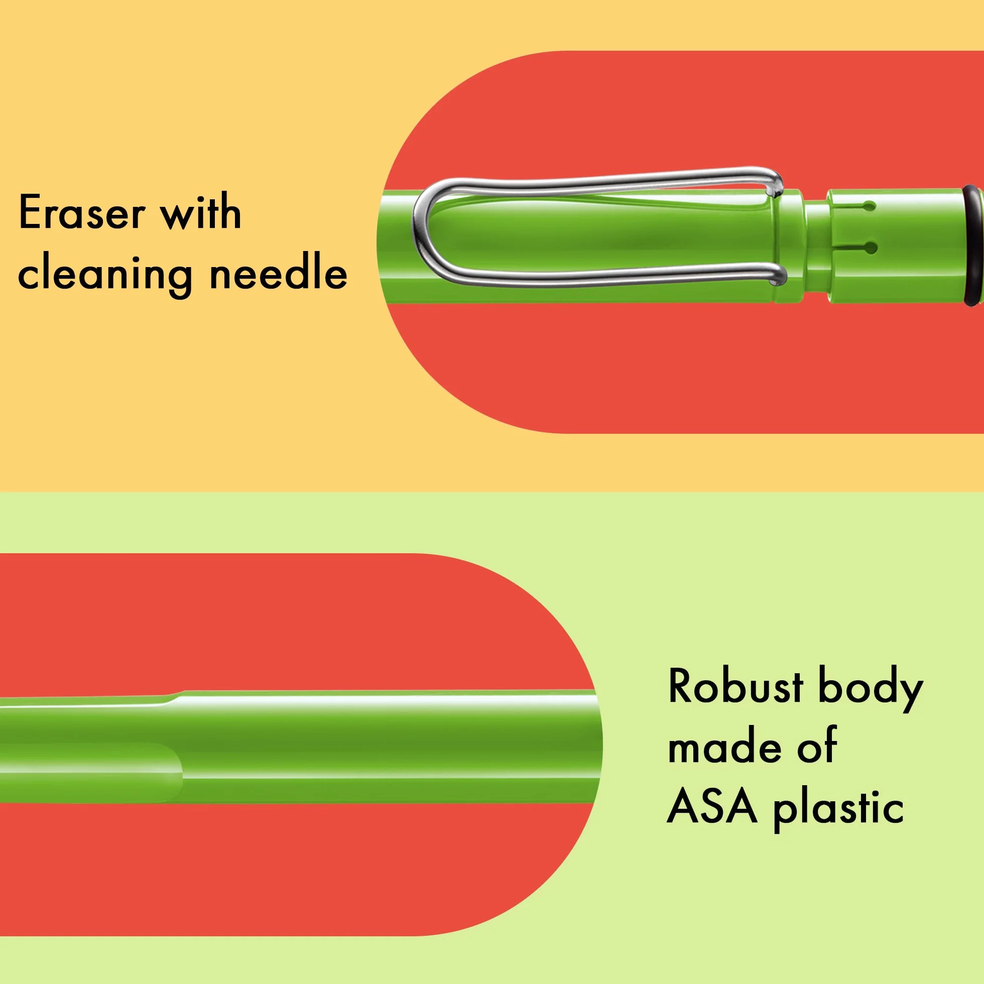 Lamy Safari Green Matita Meccanica 0,5 mm M 41 con Impugnatura Ergonomica Corpo ASA