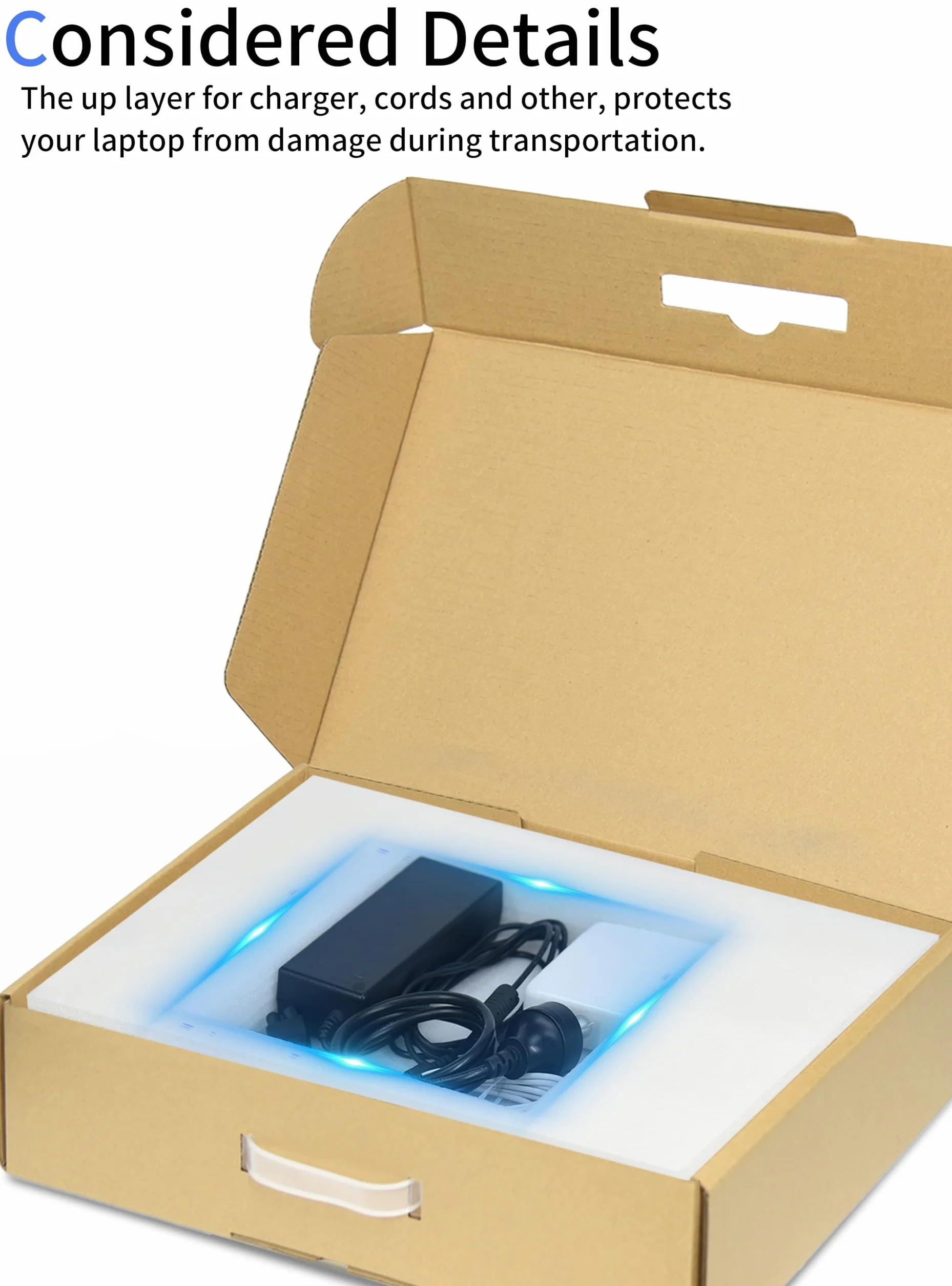 Orionstar Scatola per laptop con schiuma protettiva per computer portatile fino a 17,3 pollici, in cartone per computer portatili, scatola di spedizione per computer portatili