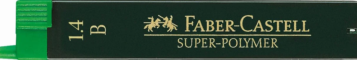 Faber-Castell Super Polymer Set di Mina 1,4 mm Grado B 6 Pezzi