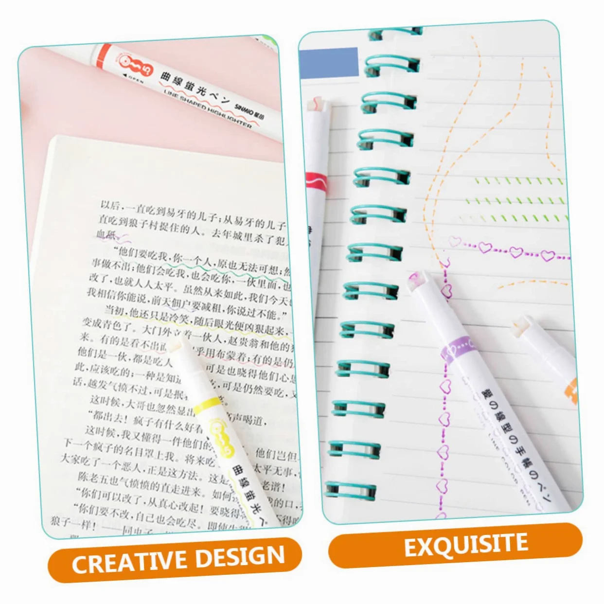 STOBOK 18pezzi Evidenziatori Colorati Con Punta Fine e Design Per Note e Scrittura Per Studenti Artisti e Lavoro Creativo