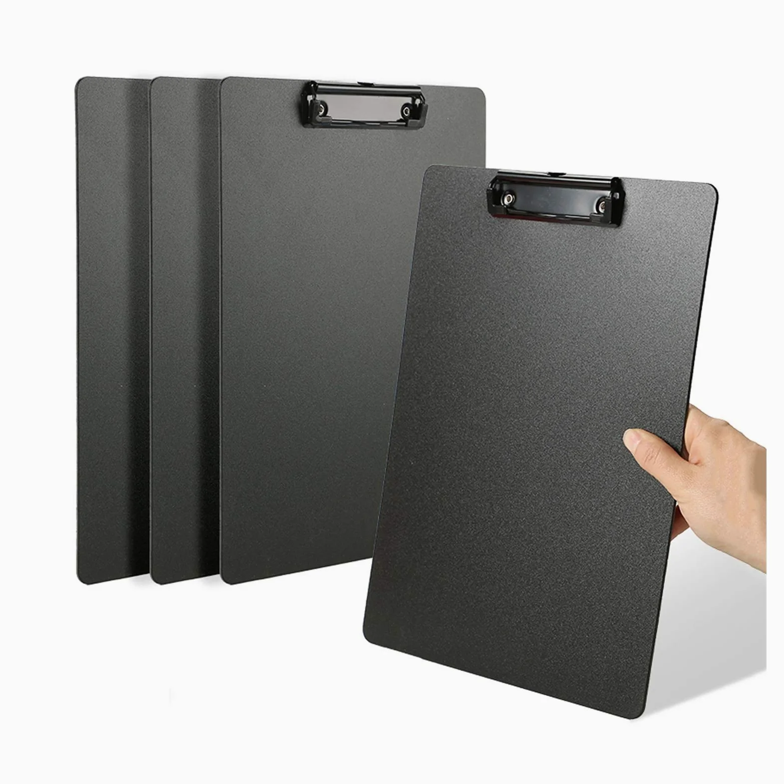 Tavoletta Portablocco 10 PACK PLASTICA Appunti per appunti con foro appeso retrattile in metallo clip folder Resume file organizer adatto per uso domestico scolastico Portablocchi ( Color : Black )