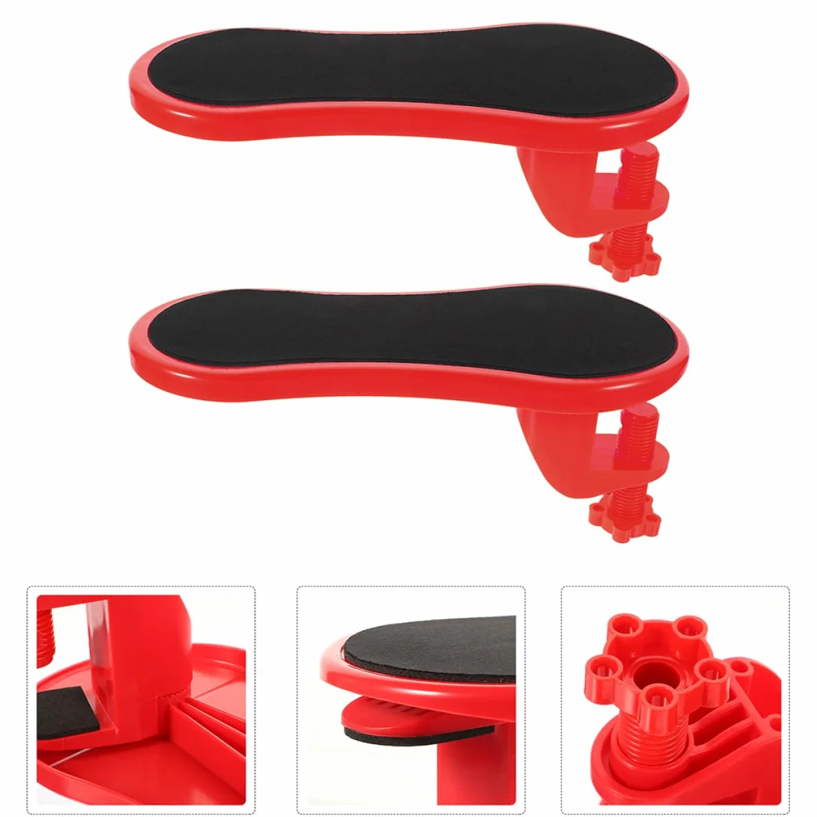 Ciieeo Poggiapolsi Facile da Installare da 2 Pezzi in Gomma e Cotone Scrivania Supporto Ergonomico per Braccio e Polso per Casa e Ufficio