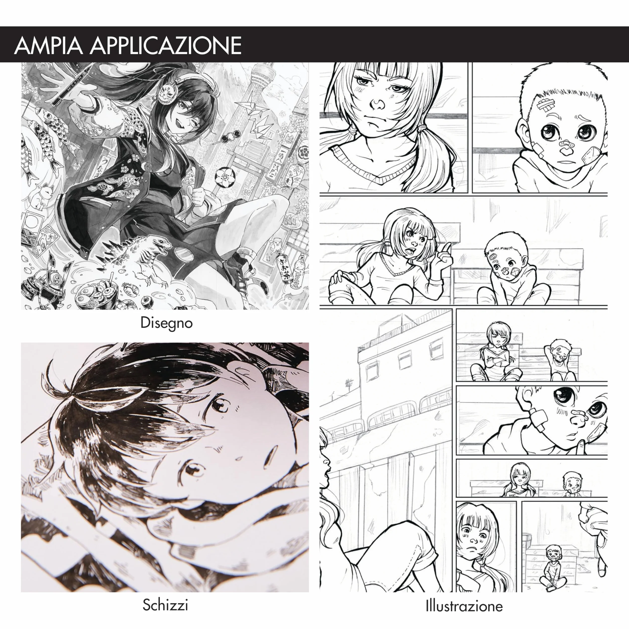 SAKURA Pigma Micron Fineliner Set 6 penne inchiostro nero permanente impermeabile misure assortite