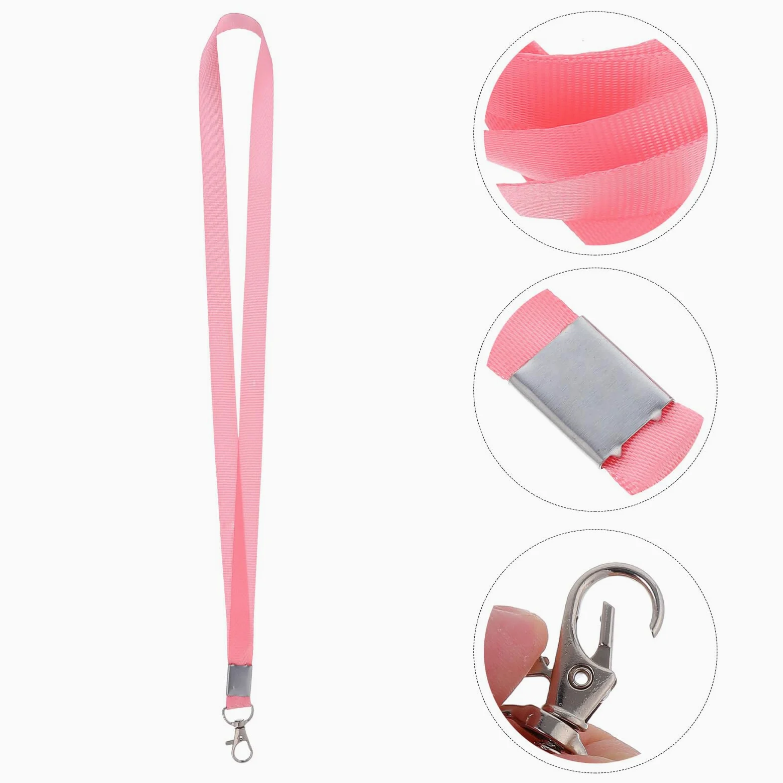 Veemoon 50pezzi Cordino Porta Badge con Clip in Metallo Leggero e Comodo da Indossare per Ufficio Scuola e Eventi con Sgancio Rapido per Tessere Identificative