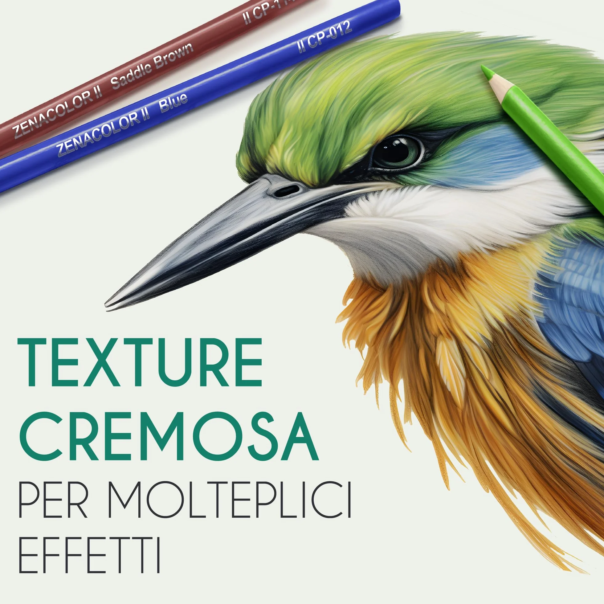 Zenacolor 72 Matite Colorate Professionali in Scatola Metallo per Disegno