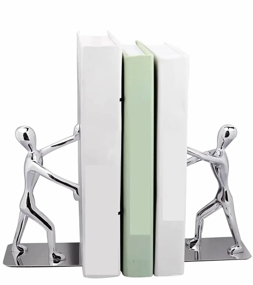 Reggi Libri, Fermalibri Fermalibri Uomo In Lega Di Zinco, Antiscivolo, In Metallo Per Scaffali, Supporto Per Libri Ufficio Casa Scrivania