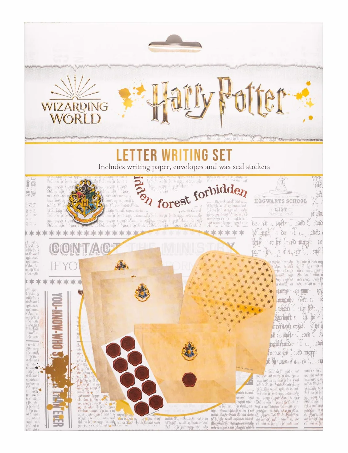 Grupo Erik Harry Potter Hogwarts Set Cancelleria Lettera - 20 fogli A5, 10 buste, 10 sigilli, Regalo Ufficiale