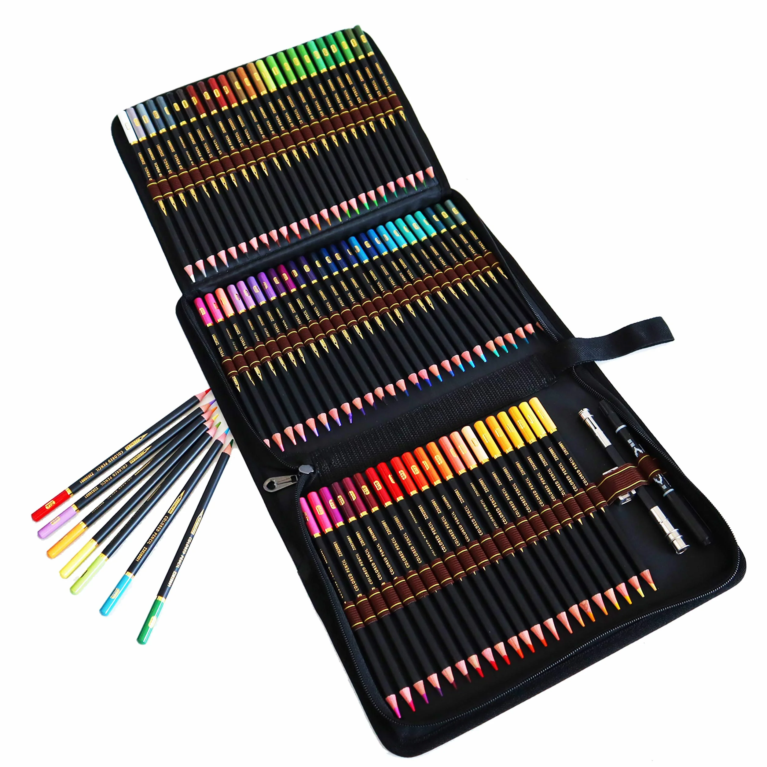 72 matite colorate in astuccio con cerniera per adulti disegno colorare