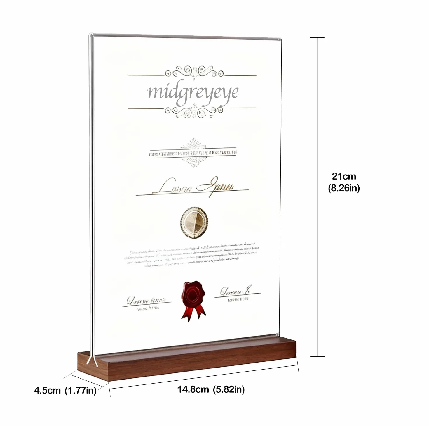 12 pezzi espositore plexiglass a5 in acrilico di alta gamma con base in legno espositore a5 per ufficio, ristorante, bar, negozio, matrimonio