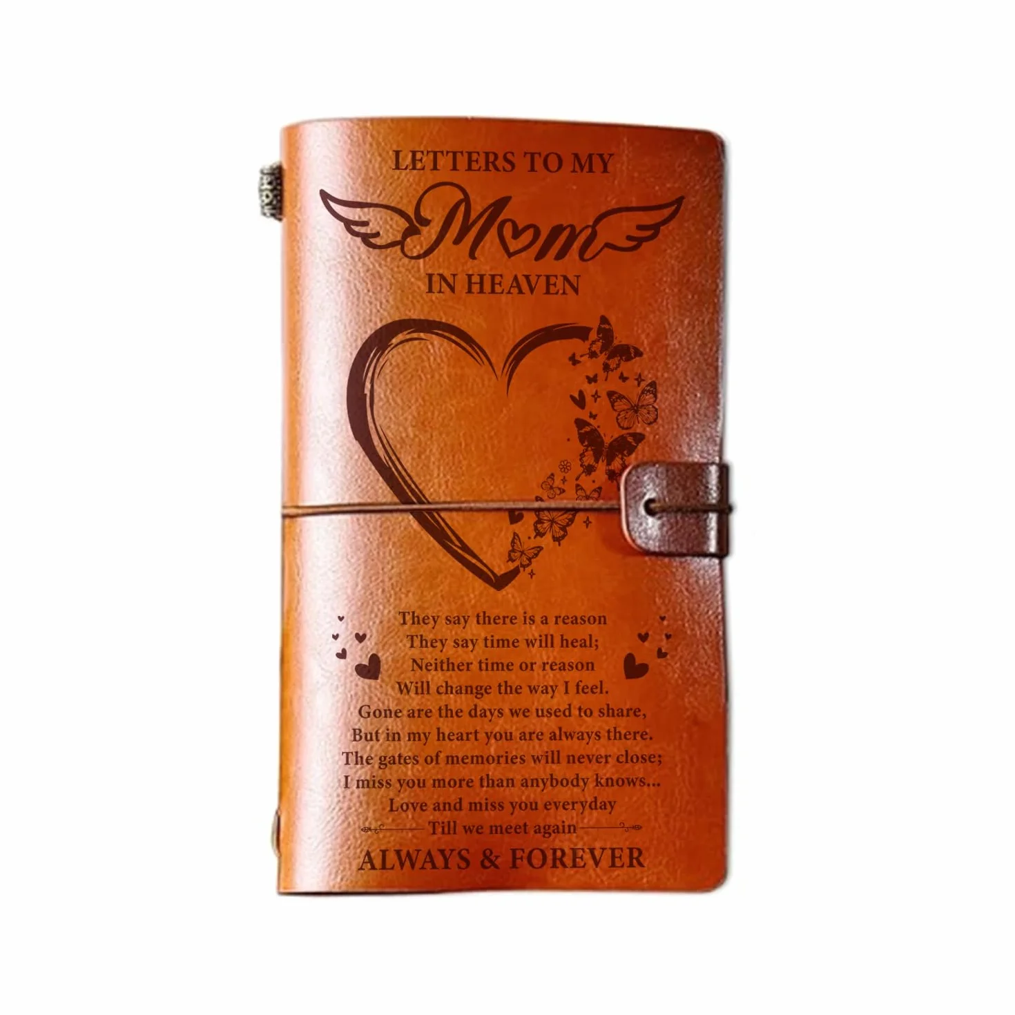 Regalo commemorativo per la perdita della mamma lettera alla mamma in paradiso diario in pelle