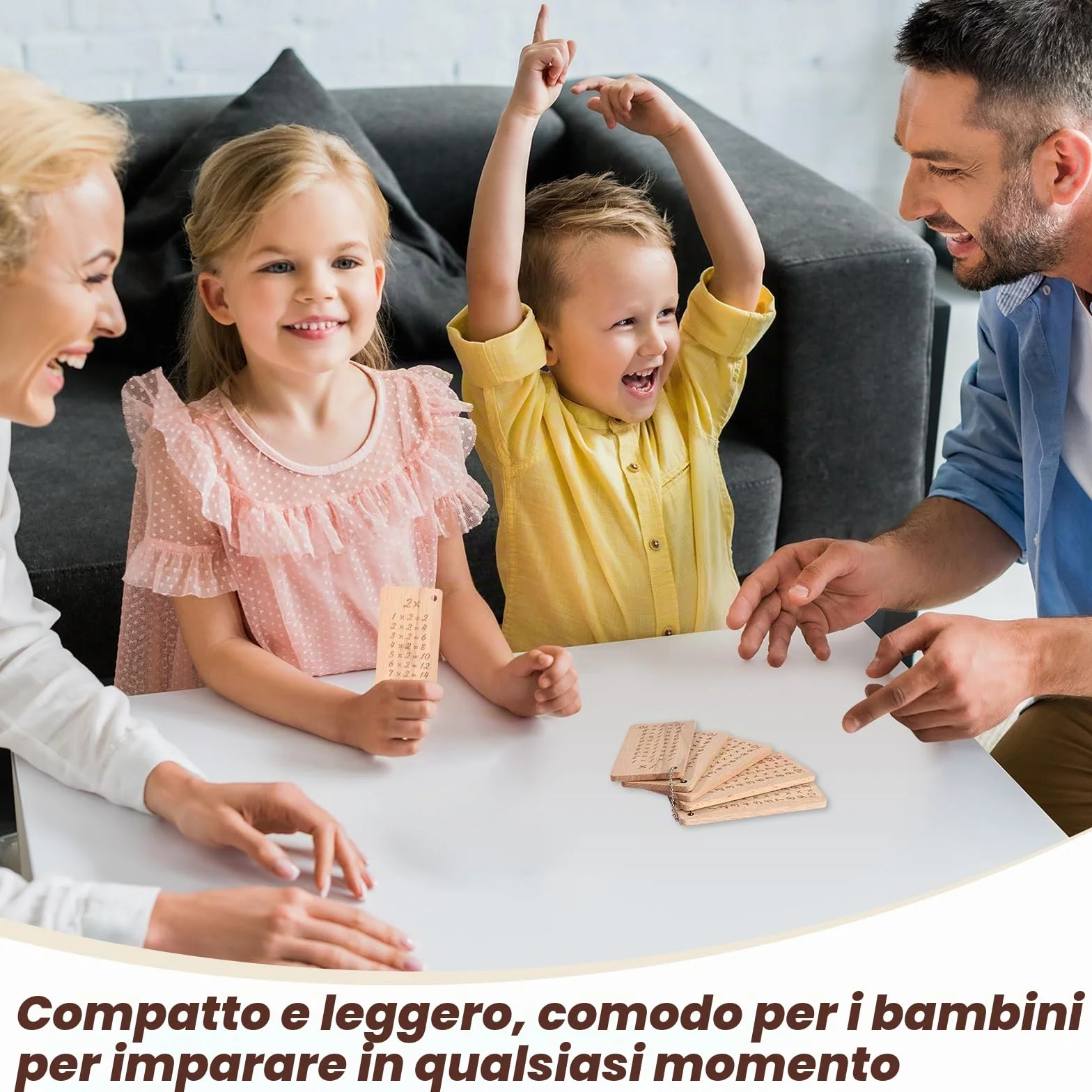 Tavola delle Moltiplicazioni in Legno 1x1 per Bambini