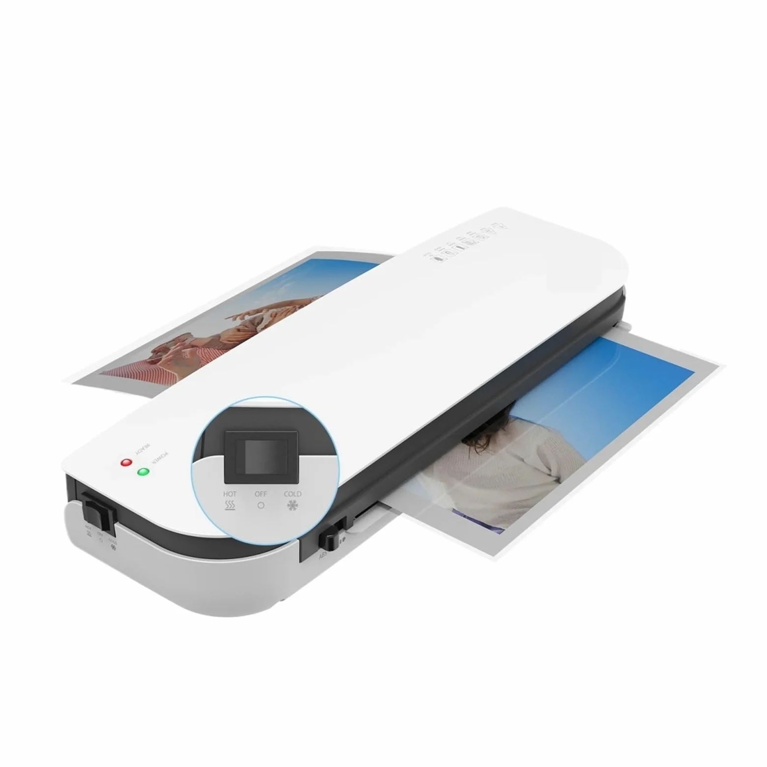 Plastificatrice, SL289 Set di macchine plastificatrici da tavolo A4, laminazione a caldo e a freddo, a 2 rulli for forniture scolastiche for ufficio domestico per casa, ufficio o forniture scolastiche