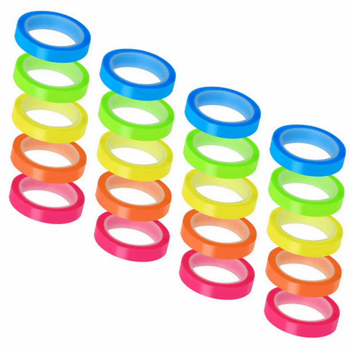 100rotoli Linguette Adesive Trasparenti Evidenziatore Multi- Per e Segnapagina Per Scuola Ognuno