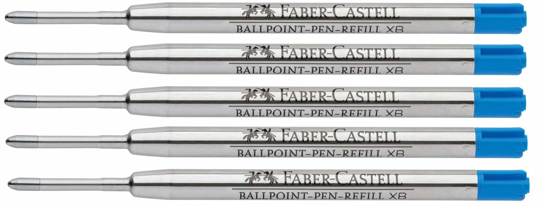 FABER-CASTELL Ricarica per penna a sfera XB blu 5 pezzi indelebile