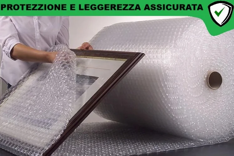 D. & D. Polistirolo - Pluriball H 100 cm x 100 mt/l per Imballaggio e Spedizioni – Made in Italy – Bolle Aria per Protezione, Imbottitura, Confezionamento di Oggetti nel Trasporto