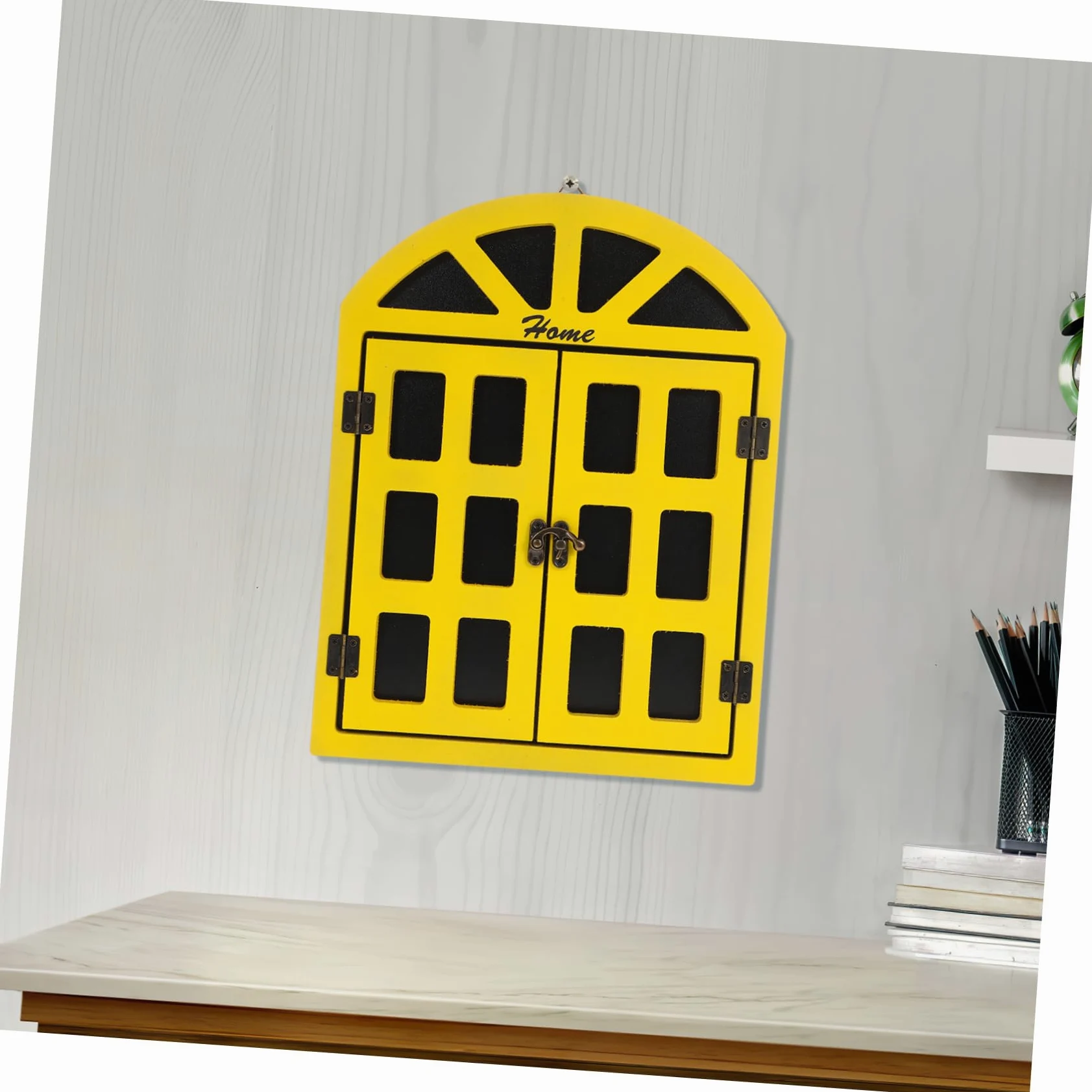 STOBOK Lavagna Da Appendere in Legno Per Finestra Design Retrò Lavagna Riutilizzabile Per Decorare Casa Ufficio e Negozio