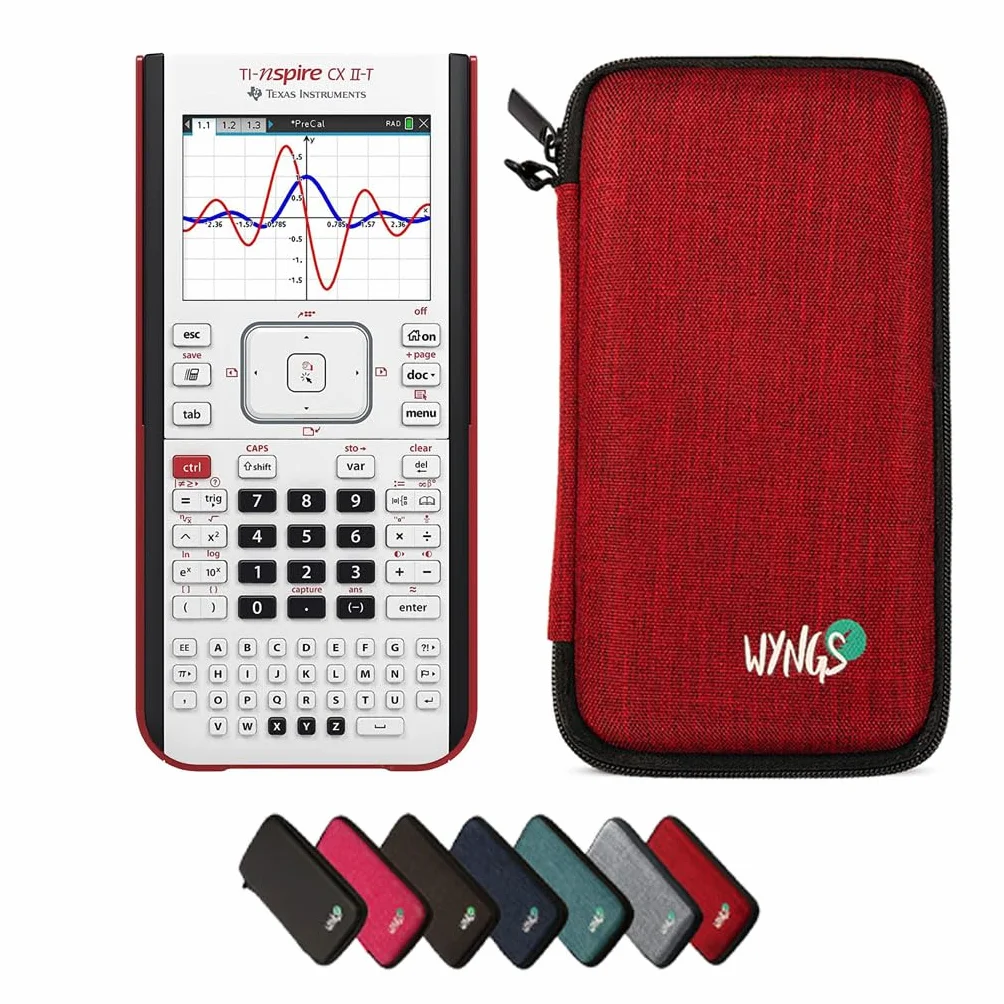 CALCUSO Pacchetto Base rosso con Calcolatrice TI Nspire CX II-T