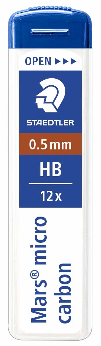 STAEDTLER Mars micro carbon mine sottili HB 0.5mm 12 pezzi 250 05-HB