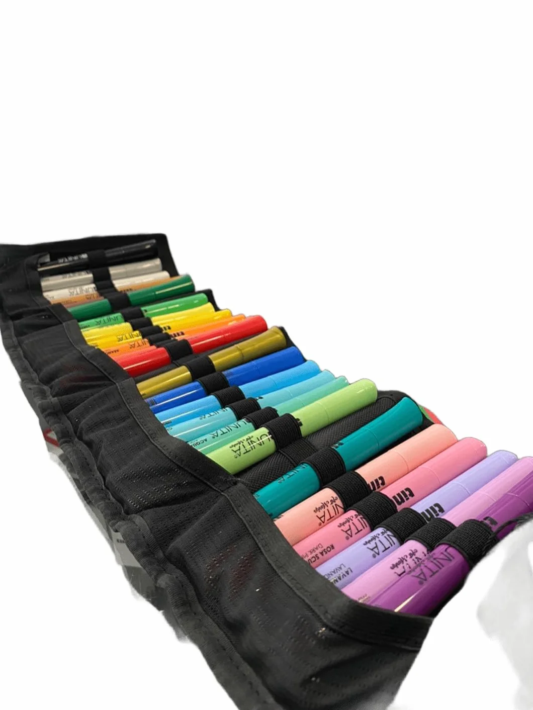 Tinta Unita Uramaki Art – Rotolo in Poliestere con 24 Marker Base d’Acqua | Effetto Vernice Coprente | cm 53×17×10