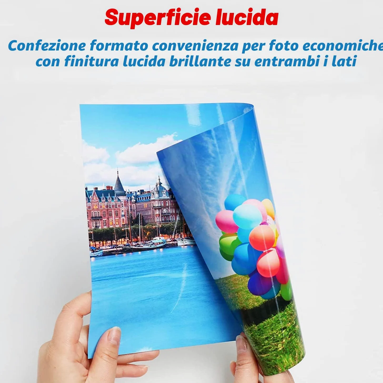 A4 spessa 300gsm doppia carta fotografica lucida Stampabile a getto di inchiostro 100sheets carta pesante