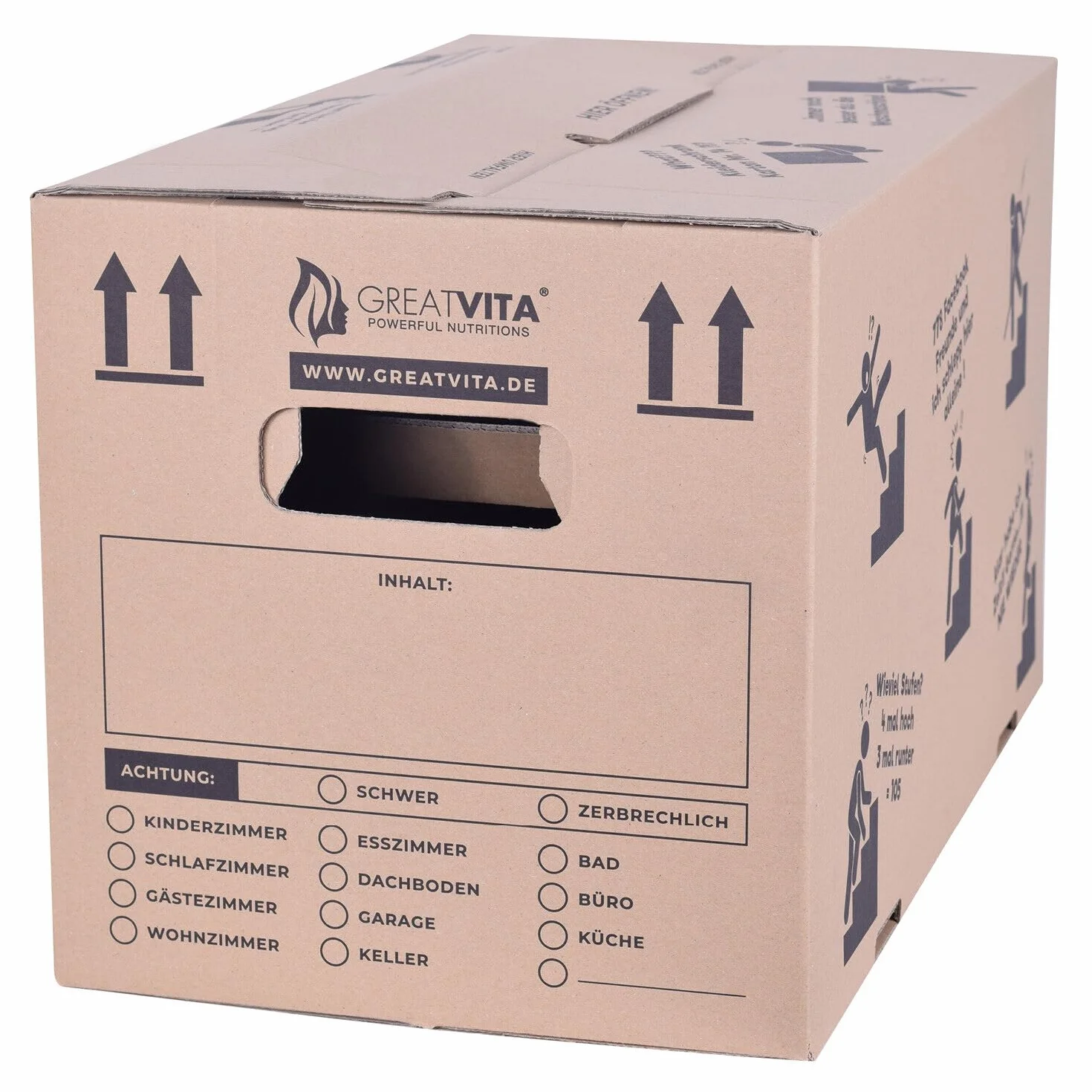 25 cartoni per trasloco, cartoni per libri, cartoni per documenti, 600 x 330 x 350 mm, 2 ondulati, extra grandi e stabili fino a 40 kg, in carta riciclata e riutilizzabili, grandi scatole di