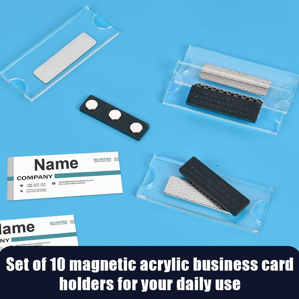Targhette Magnetiche Porta Badge 10 Pezzi con 3 Magneti Al Neodimio per Giacche