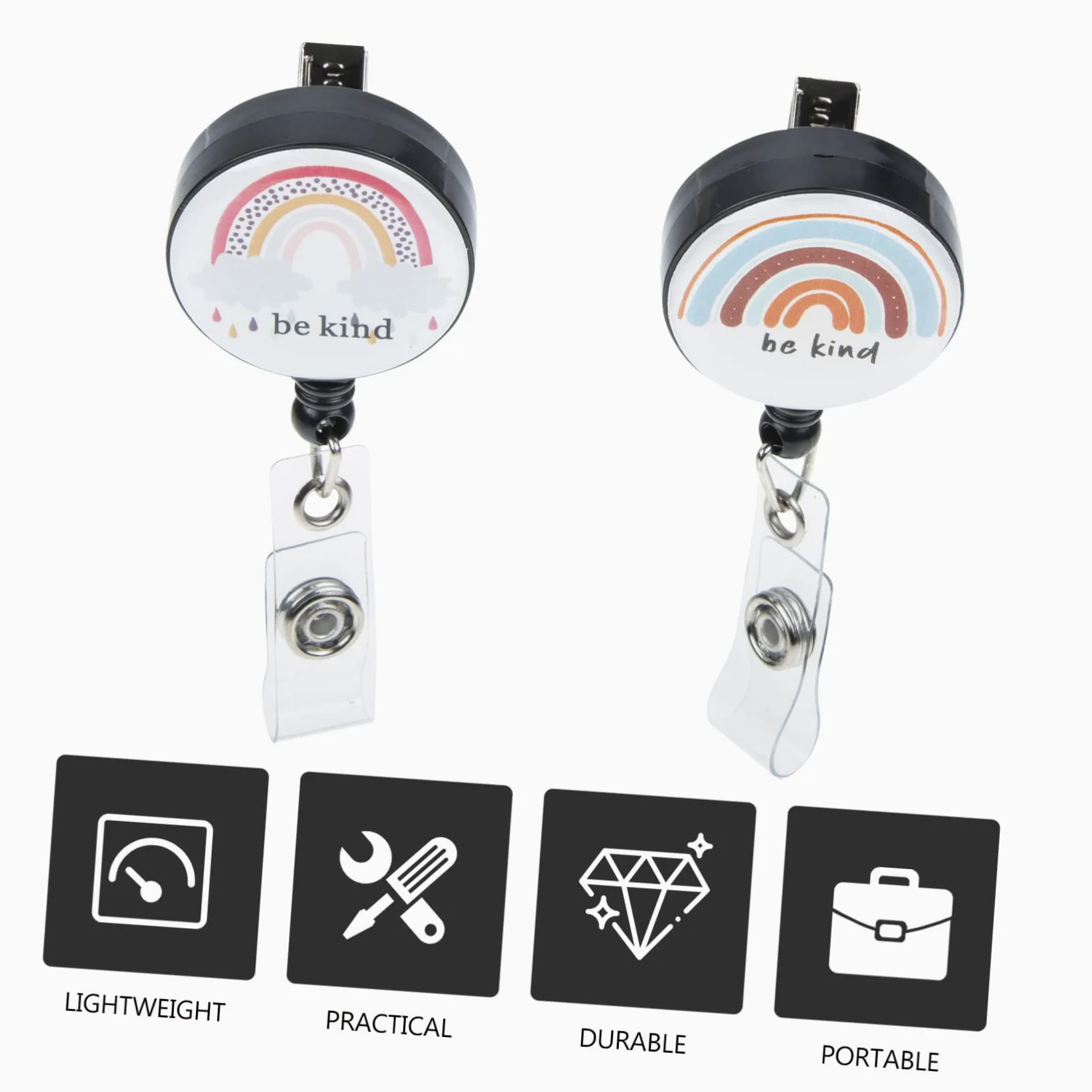 10pezzi Badge Retrattile Per Con Clip Rotante Tesserini Id Facili Da Usare Design e Resistente Per Accesso e Identificazione Personale