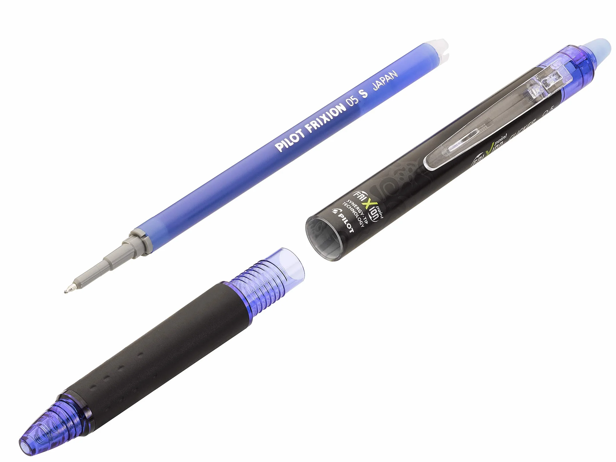 PILOT Set 5 FriXion Point Clicker Penne Cancellabili Gel Roller Ricaricabili Punta Fine