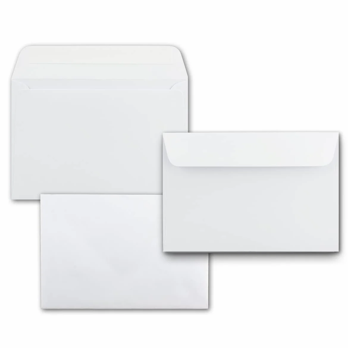 Buste da lettera, di colore bianco, formato B6, 125 x 185 mm, con striscia adesiva 1000 Umschläge Weiß - Haftklebung