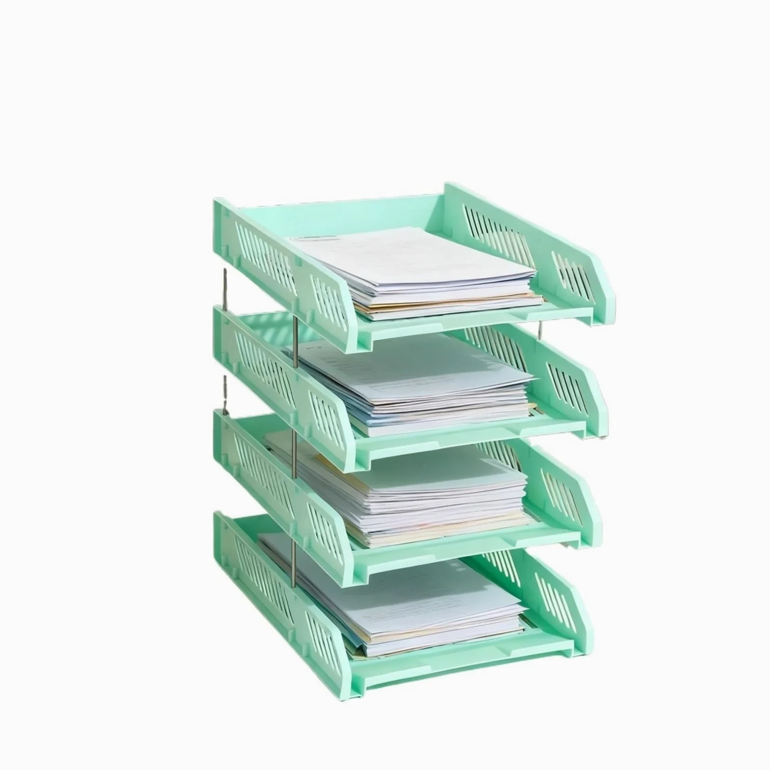 Vassoio Per Lettere Vassoio for Documenti A Quattro Strati Con Scomparti Cavi