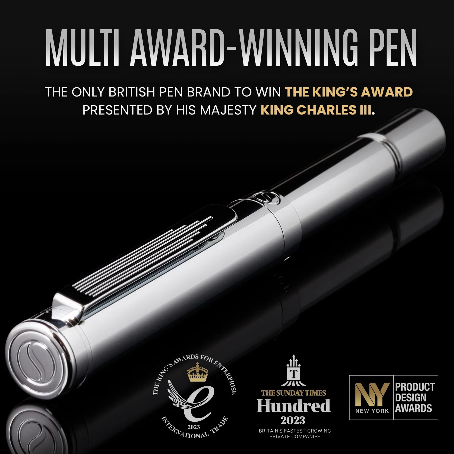 Scriveiner Rollerball EDC Argento cromato penna tascabile pesante lusso regalo