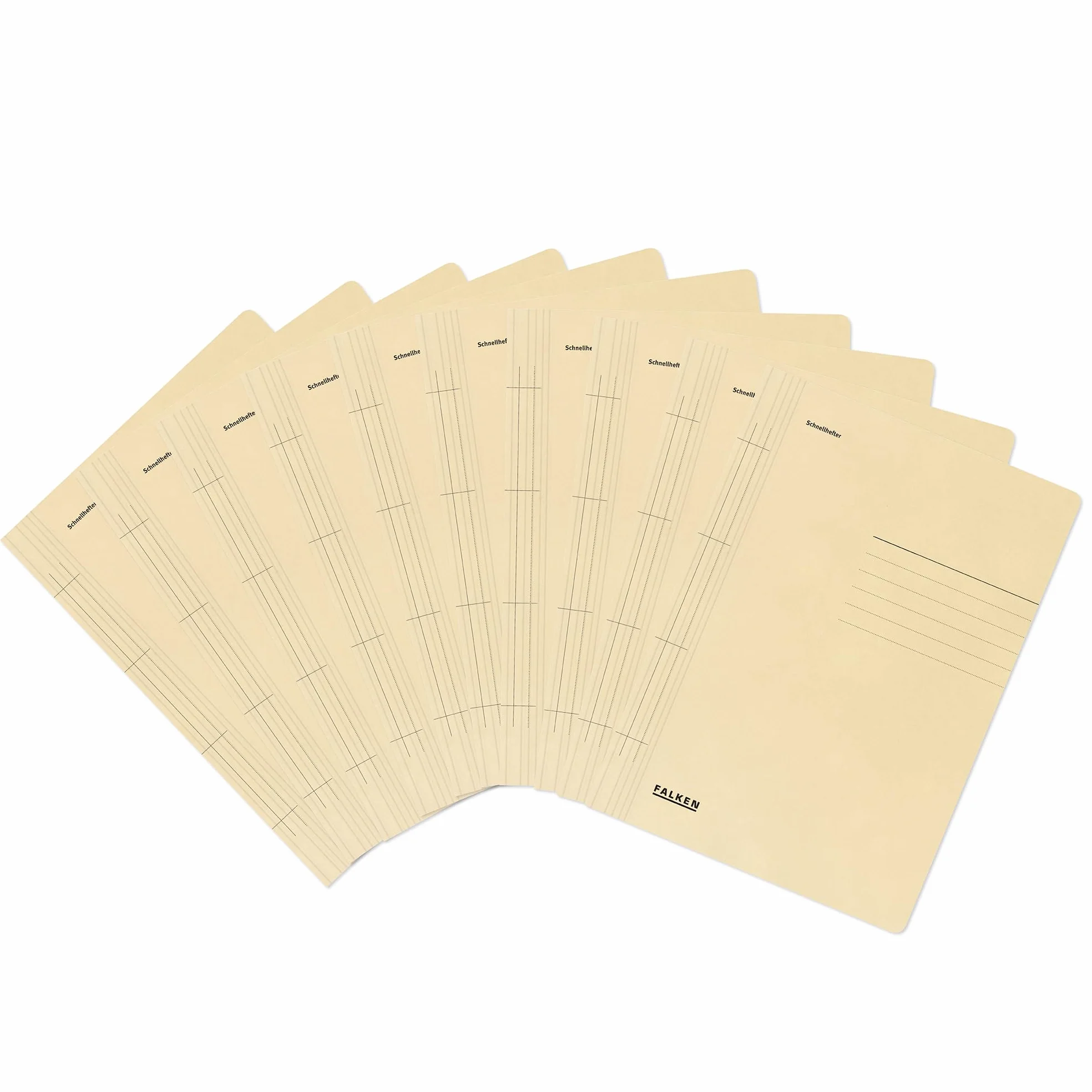 Falken Cartelline in carta riciclata, in formato DIN A4, confezione da 100 pezzi 100er Pack camoscio