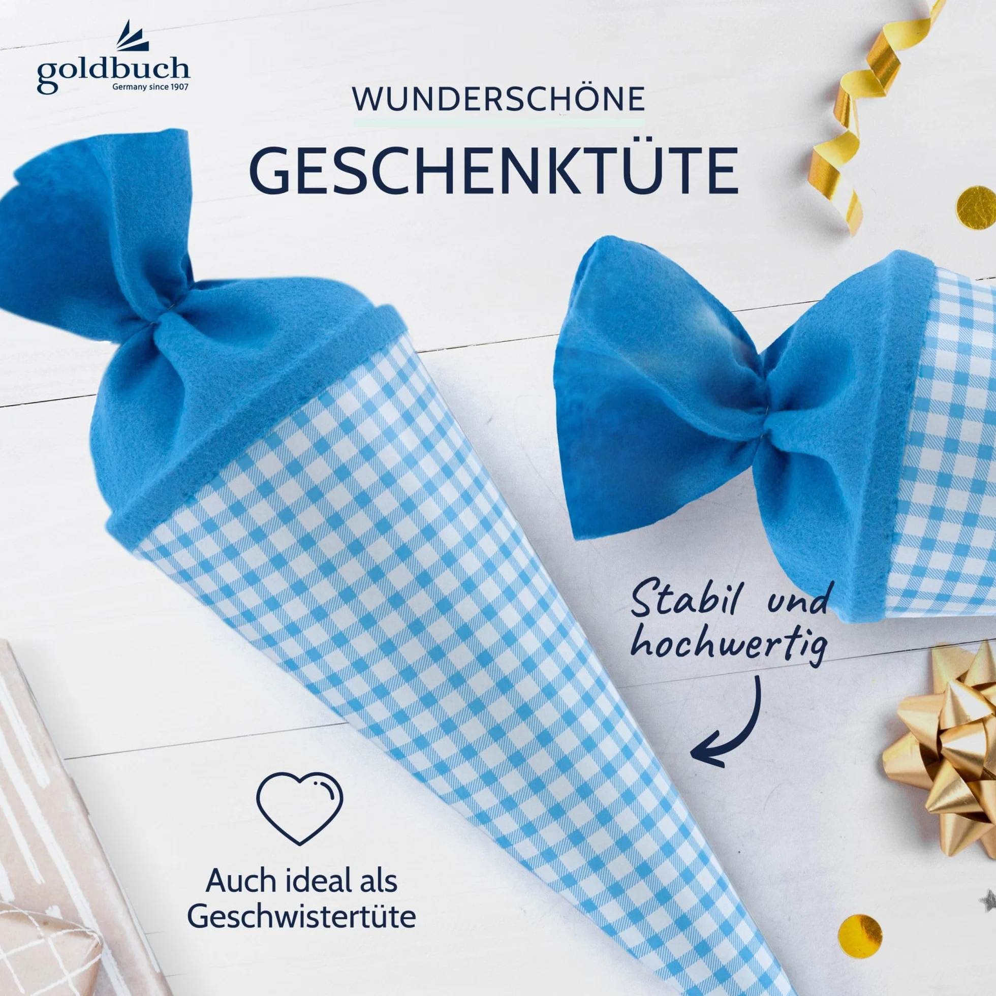 Goldbuch Sacchetto Regalo per Sorelle 35 cm Feltro