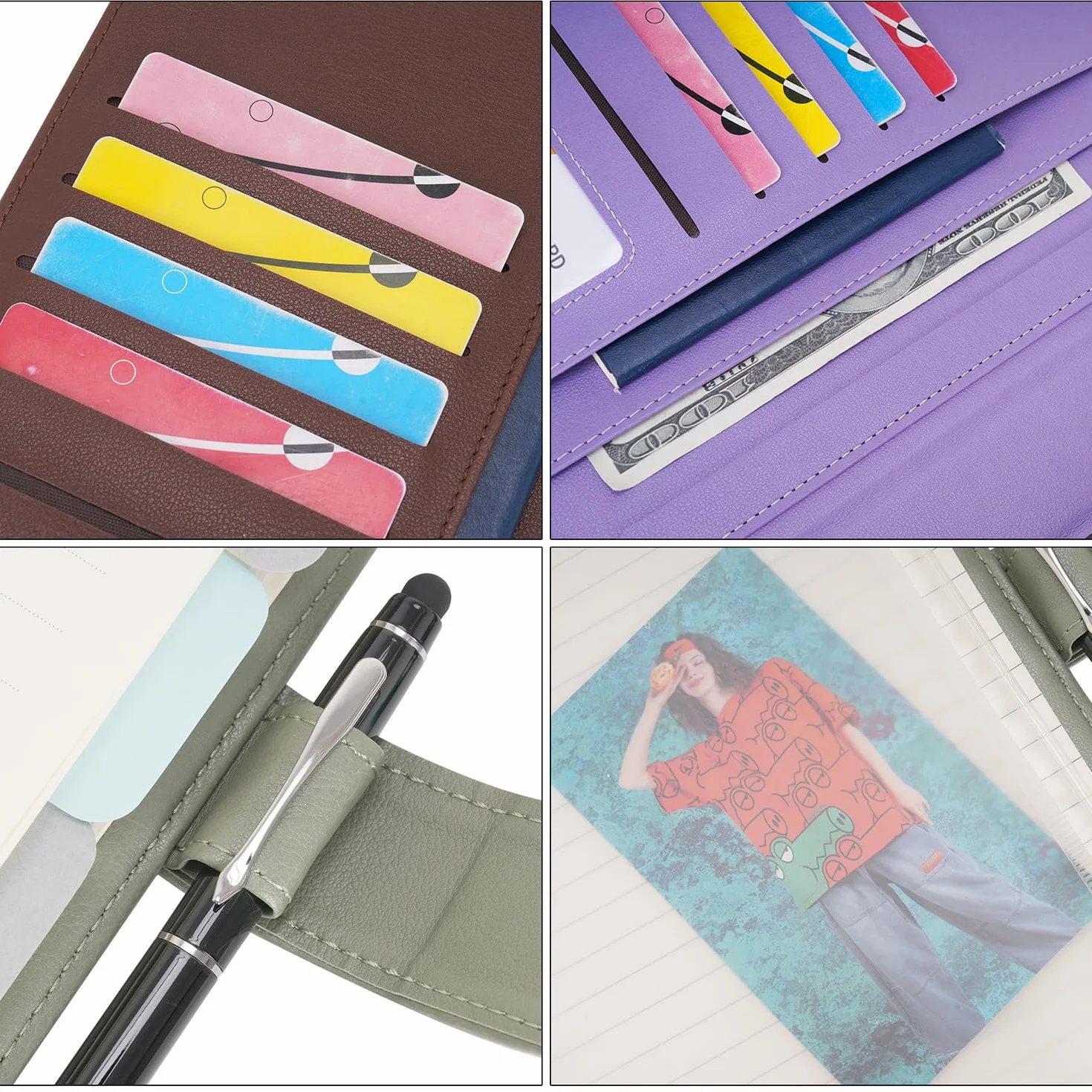 WASON A5 Diario in Pelle PU con Carta Ricaricabile, Portfolio ad Anelli Rimovibile con Clipboard, Rosso