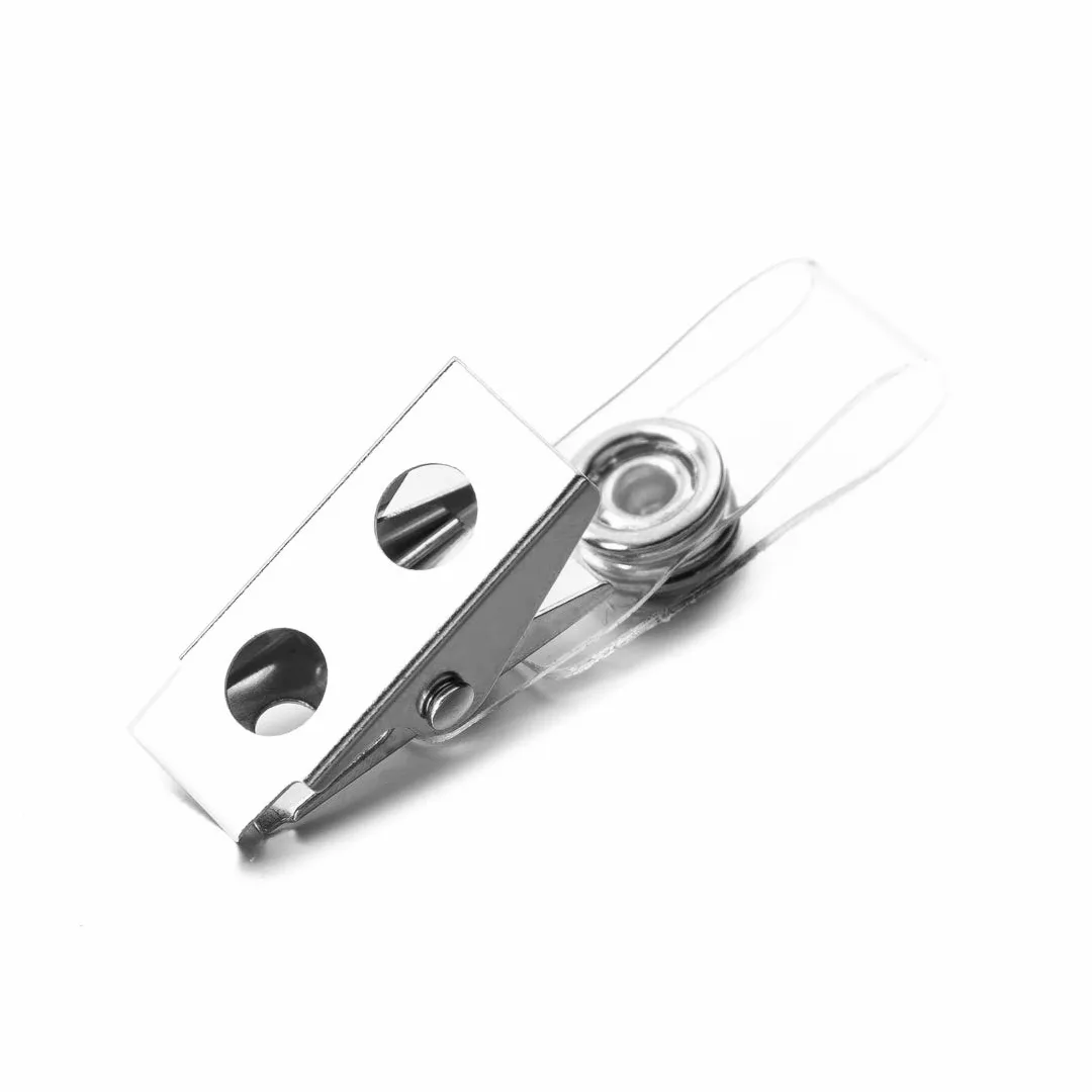 Confezione da 100 porta badge verticali impermeabili in PVC trasparente con cinghie a clip (confezione da 100)