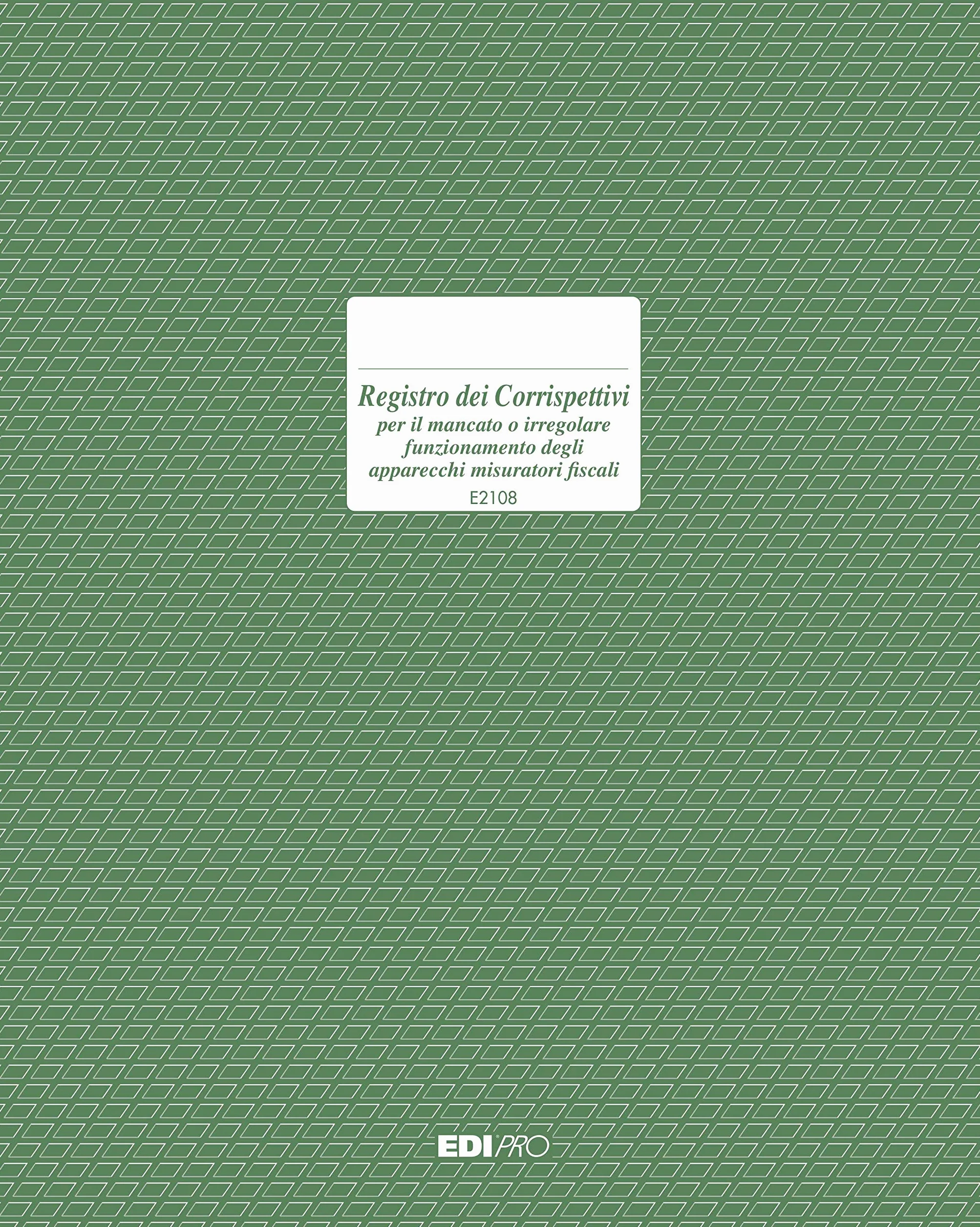 EDIPRO E2108 Registro dei corrispettivi 46 pagine numerate 31x24,5