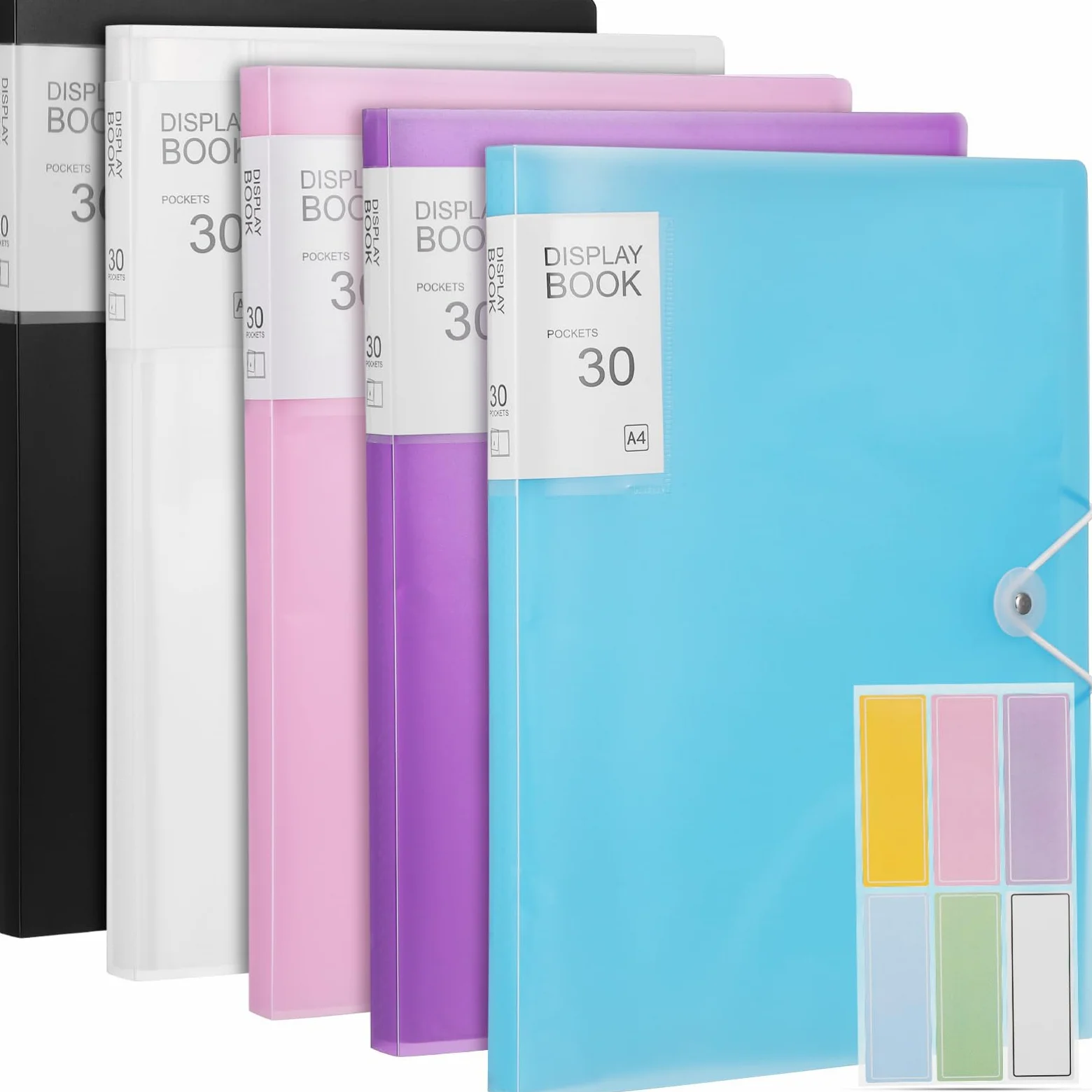 Lurrose 5 Inserti Per Raccoglitori A4 Con Adesivi Organizer Per Documenti Per Scuola E Lavoro