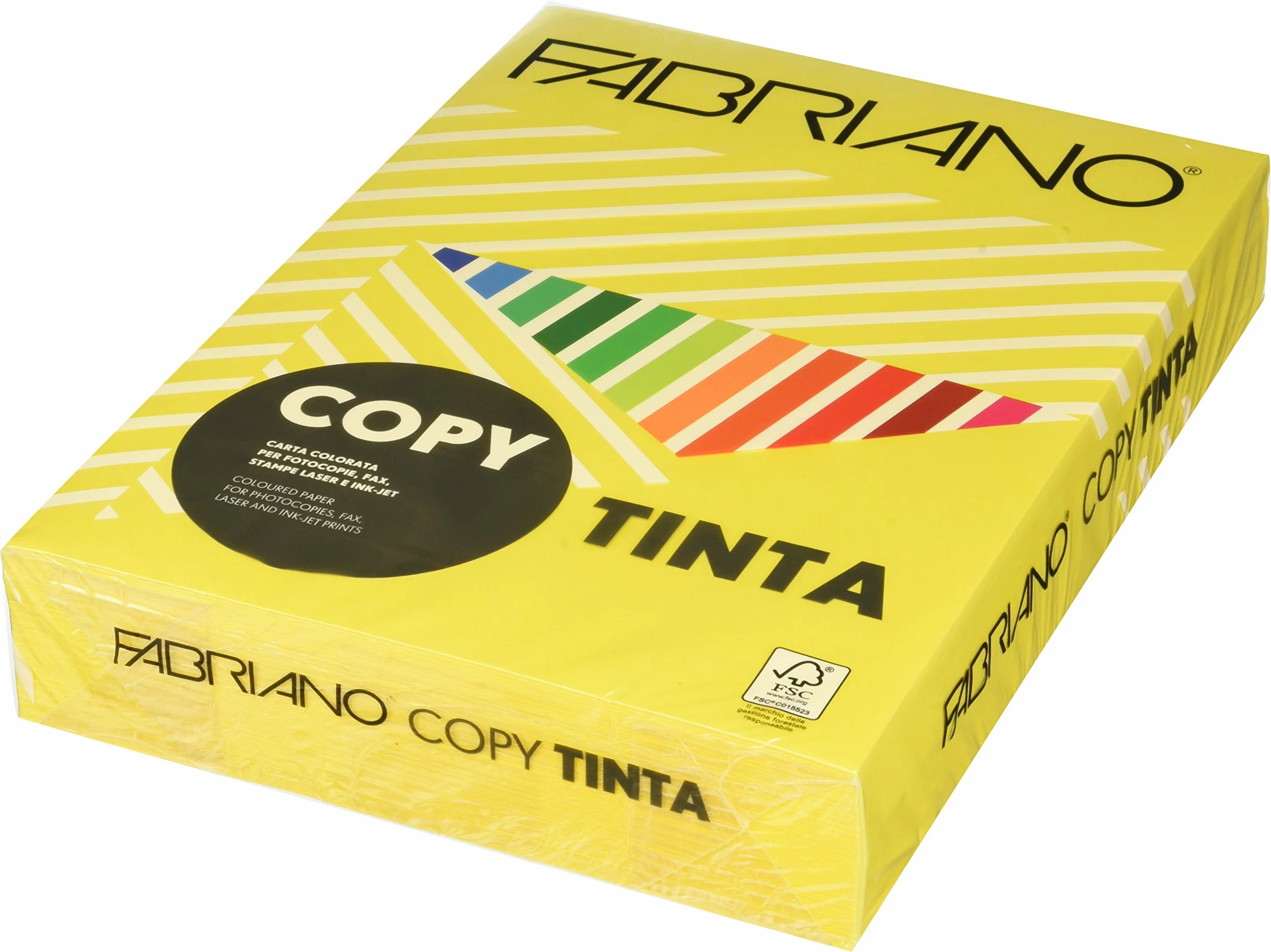 Fabriano F60621297 Confezione di carta A4 80g Giallo Forte 500 fogli