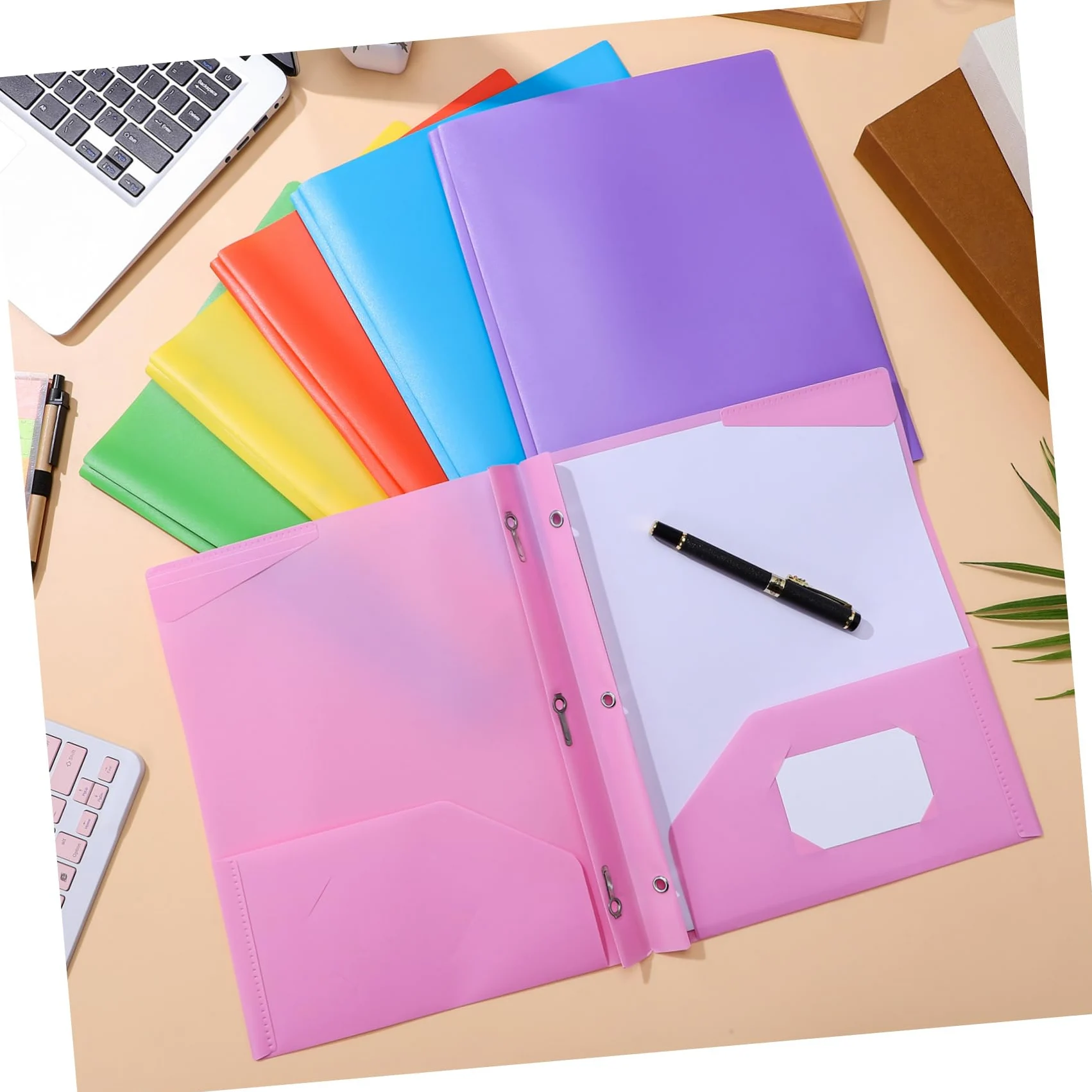 Cartelline con Tasche 9 Pezzi in Plastica per Archiviazione Documenti | Portadocumenti in Plastica, Cartella Scuola, Decorazioni Scuola, Organizer Tascabile in Plastica
