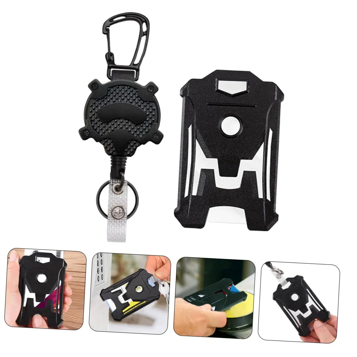 3sets Badge Retrattile Con Clip Custodia Per Documenti Id Compatibile Con e Resistente Protegge Danneggiamenti e