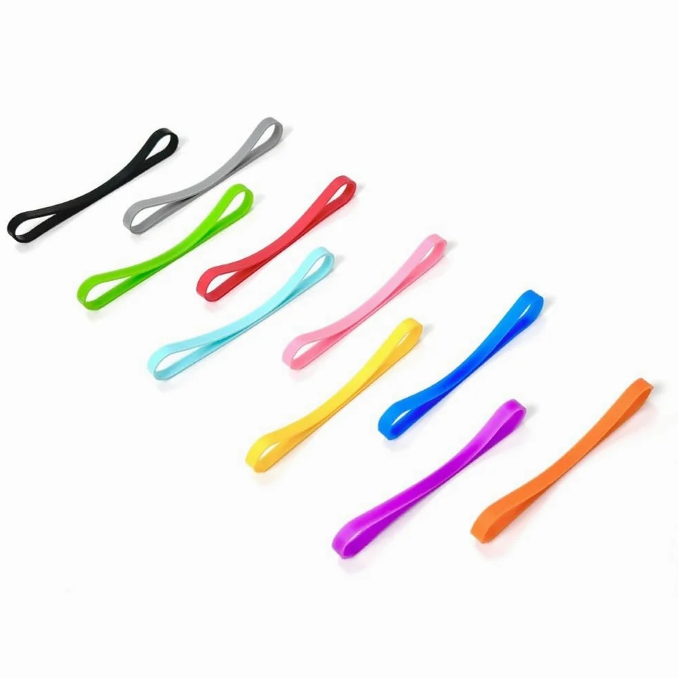 Elastici Elastici in Gomma, 10 Pezzi di Elastici in Silicone, Fasce Elastiche Colorate da 3 Pollici for Legare Banconote, salvadanai, Biglietti, Artigianato, casa, Ufficio, Scuola