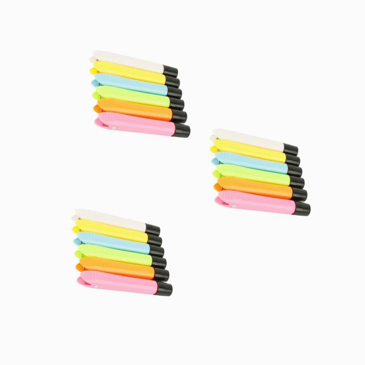 HOMSFOU 3 Set Gessetti Magnetico in Clip Per Gessetti Per Lavagna Colori Per Scuole E Uffici Colore Casuale 6 Pezzi*3