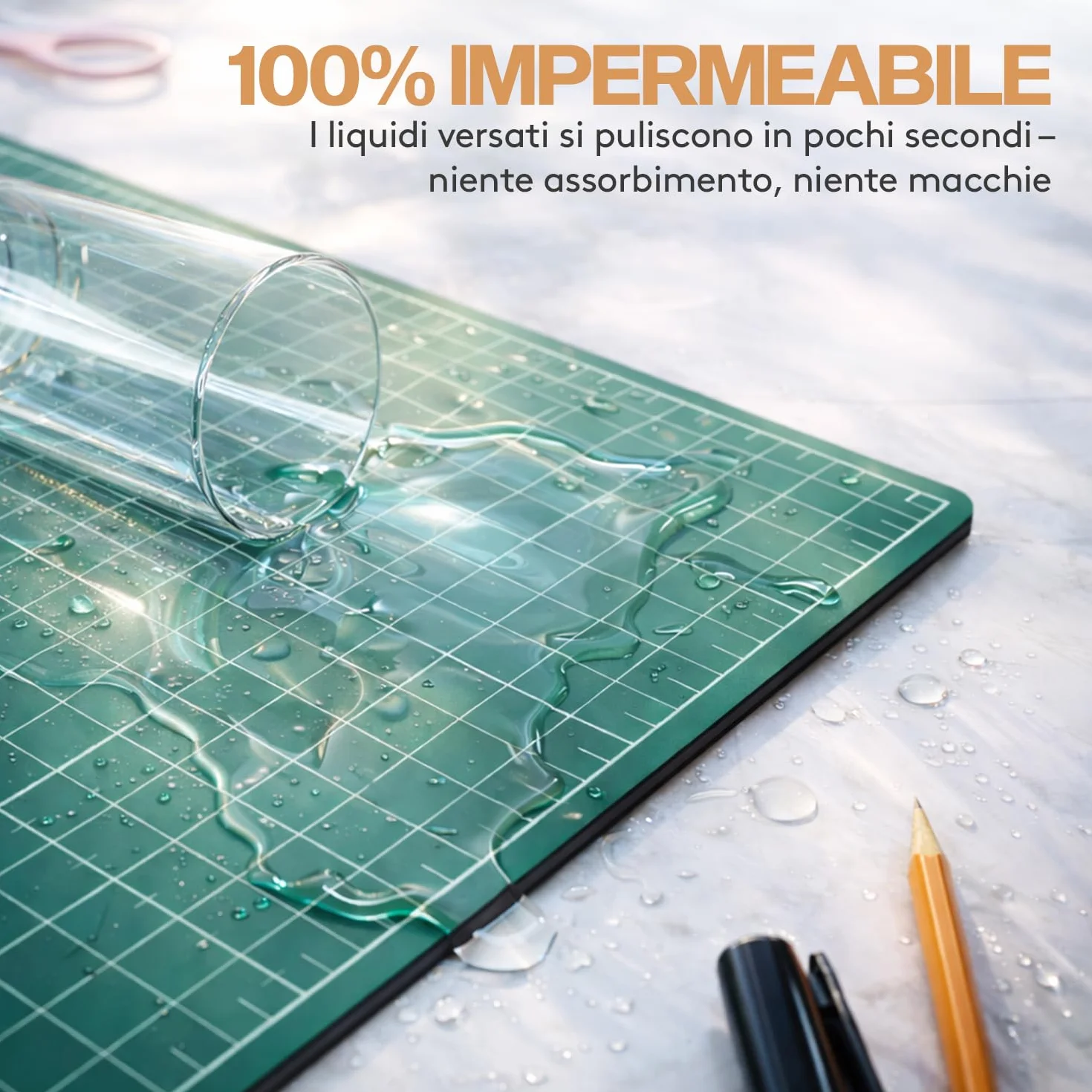 ACROPAQ A2 Tappetino da taglio auto-riparante 60 x 45 cm 5 strati protezione mobili