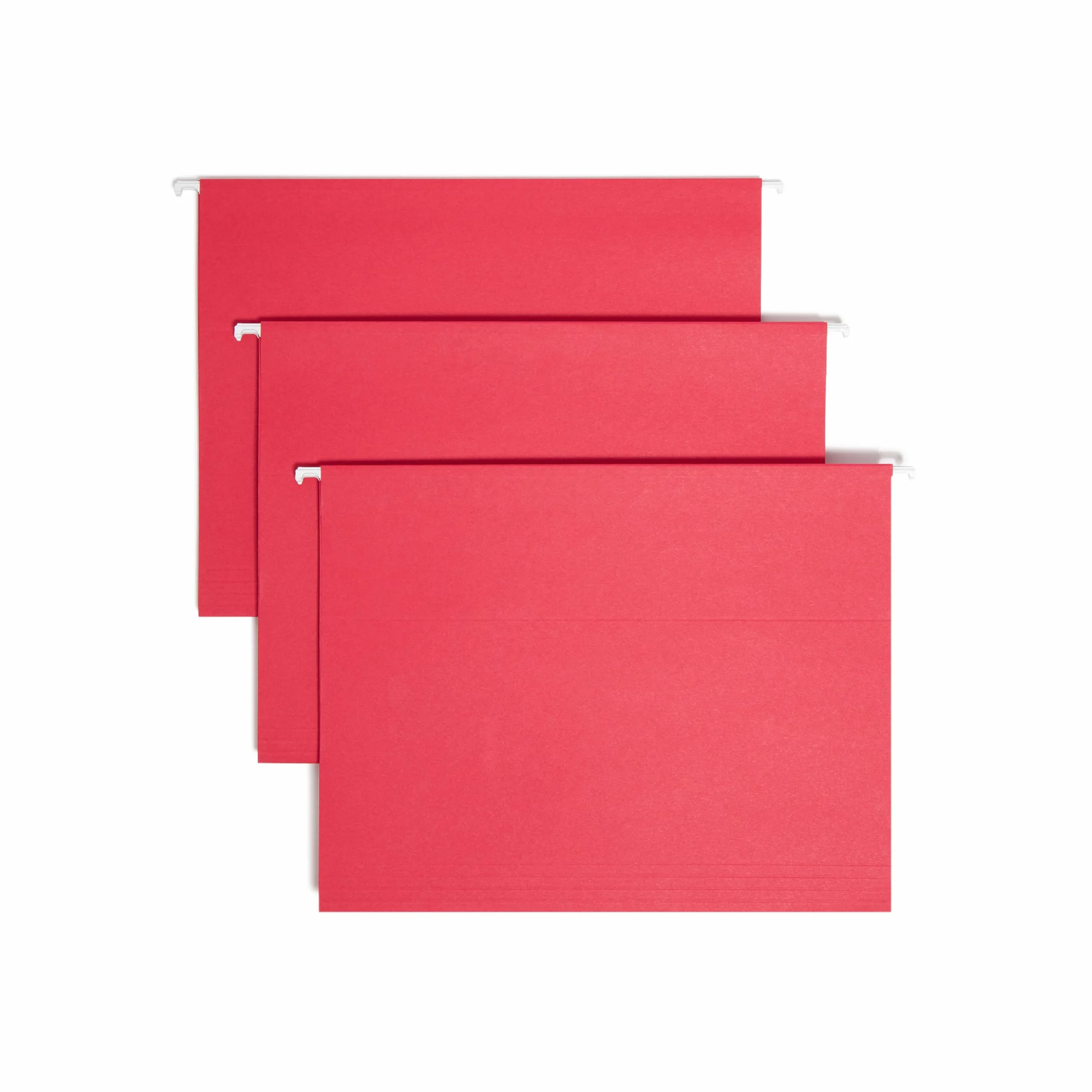 Smead 25 cartelline per cartelloni sospesi, colore rosso, 1/5 tagliati, dimensioni lettere (64067)