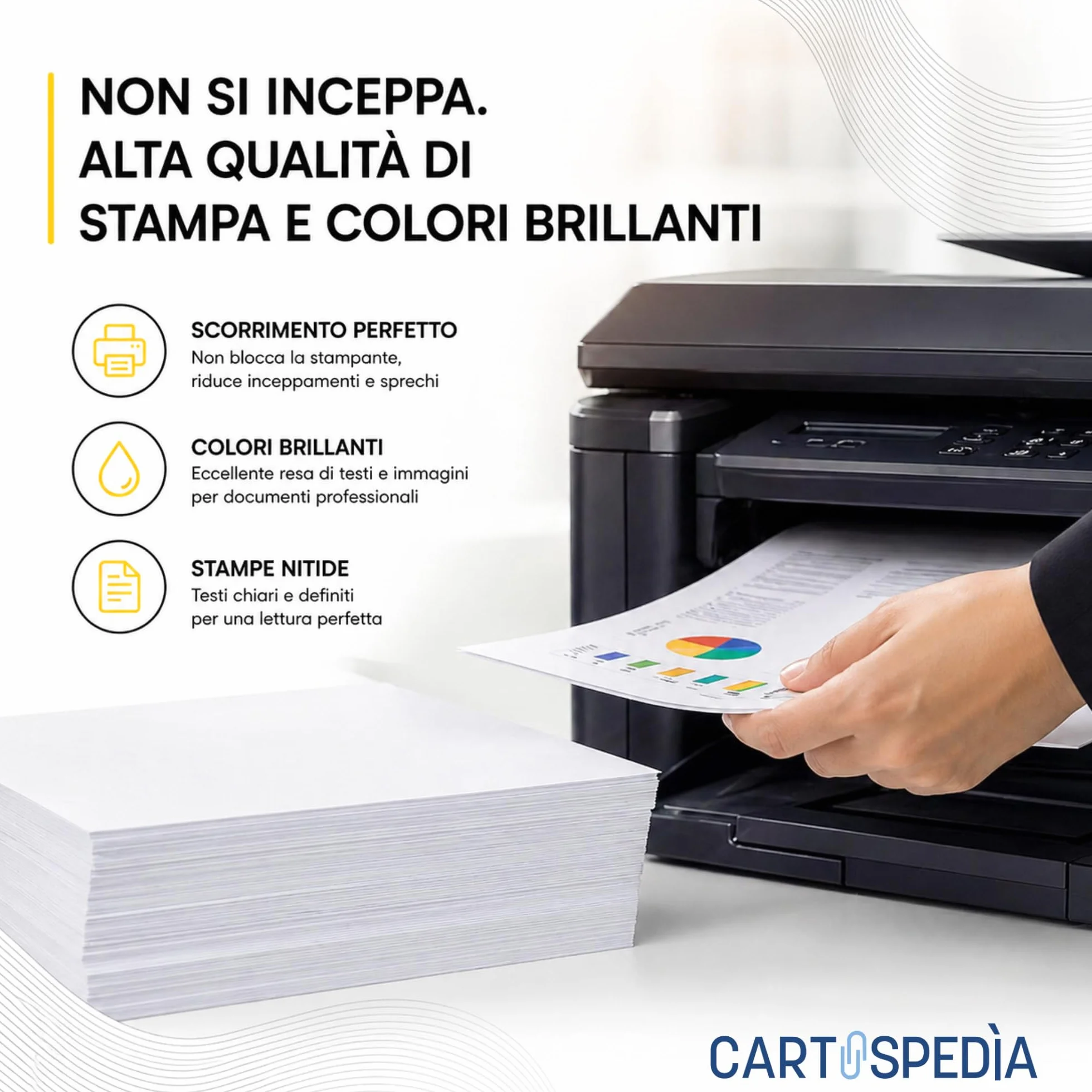 Carta Stampante A5 80 g/m² 500 Fogli Risme - TOTALE 2000 Fogli 14,8 x 21 cm per Farmacia e Ricette Mediche