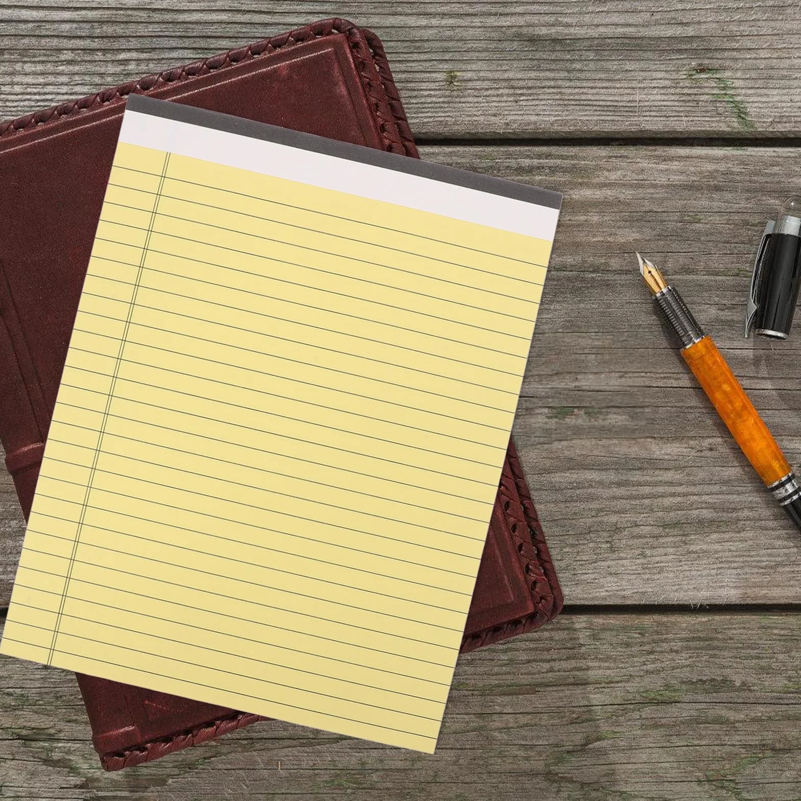 ifundom Blocchi Note Gialli Legali 10 Pezzi 30 Pagine Doppia Faccia, Carta Spessa e Righe per Appunti in Ufficio e Casa